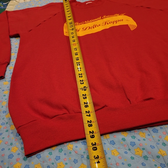 🏫🏠 Vtg 🔥 Phi Delta Kappa 💎 Sorority Sweater XXL ♥️ 80s 90s Made in USA 🇺🇸 - Picture 7 of 9